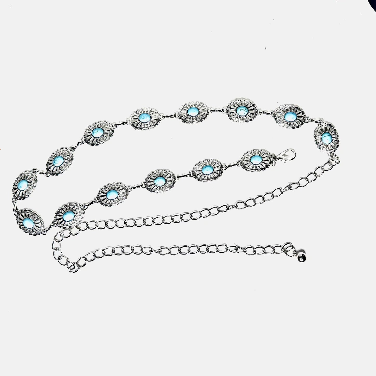 Vintage Oval Turquoise Waistband