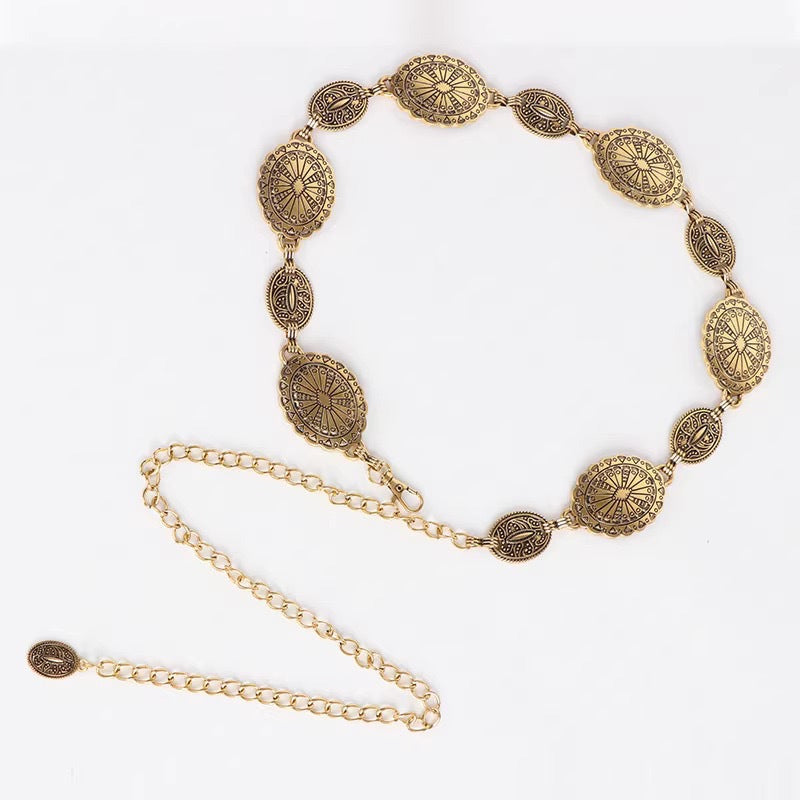 Metal Round Piece Belt