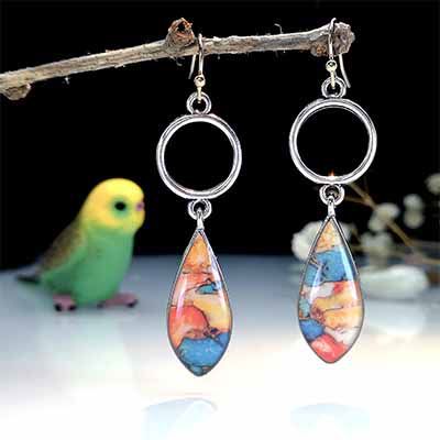 Colourful Glazed Earrings