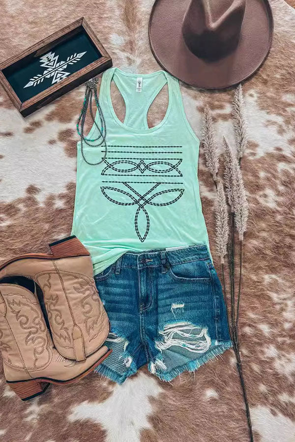 Vintage Bootcut Stitch Pattern Tank