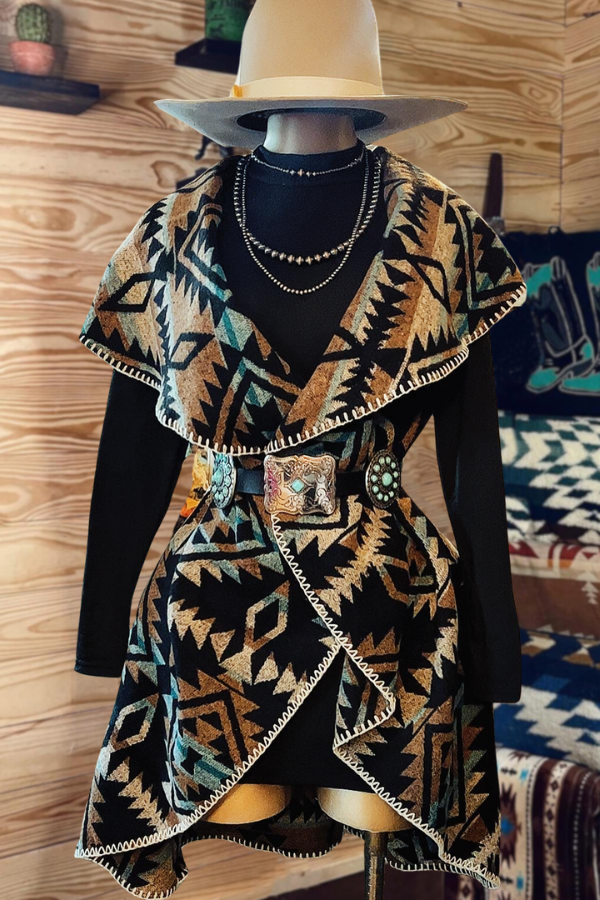 Azte Mid-length Printed Vest