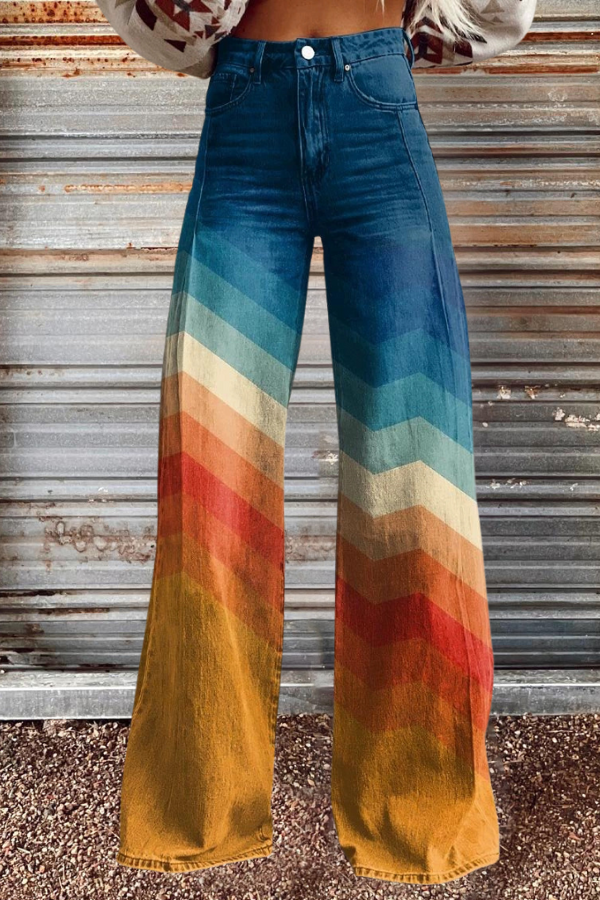 Vintage Style Wide Leg Pants