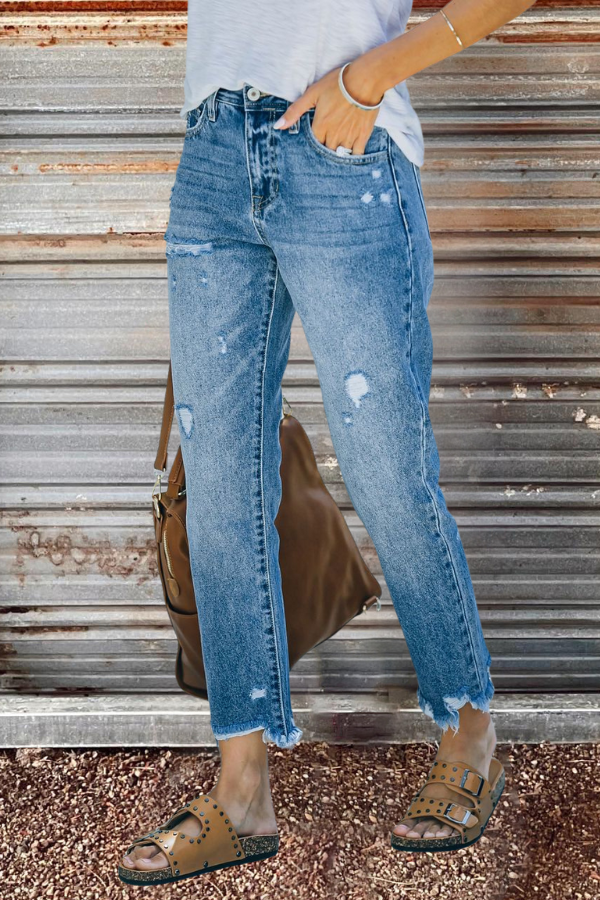 High Rise Classic Slim Straight Jeans