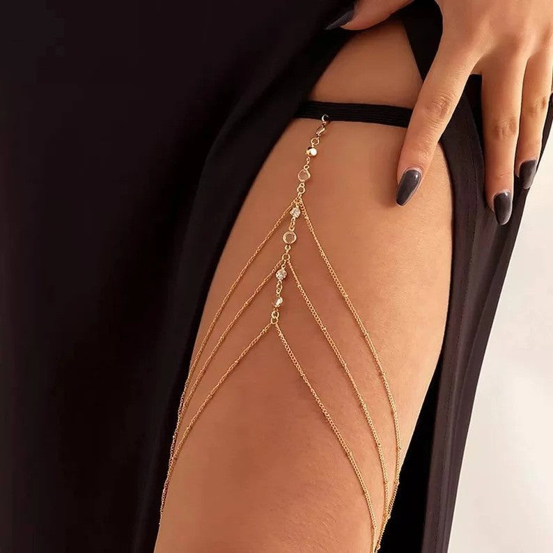 Multi-layer Beaded Leg Chains