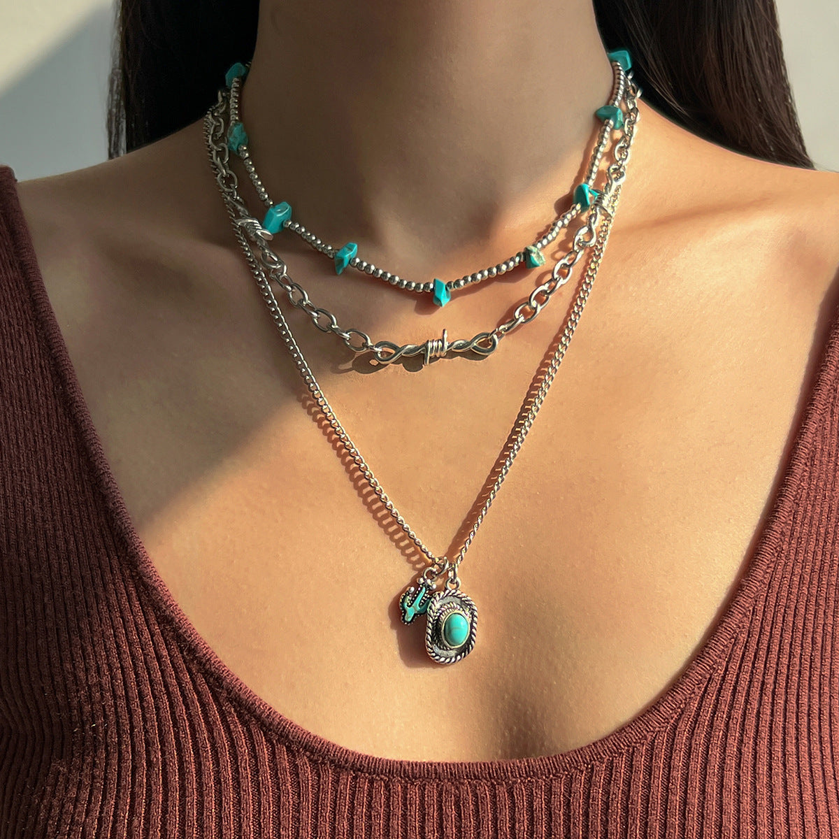 Cowgirl Hat Pendant Necklace