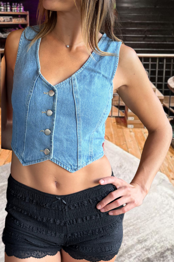 Light Wash Georgia Denim Vest