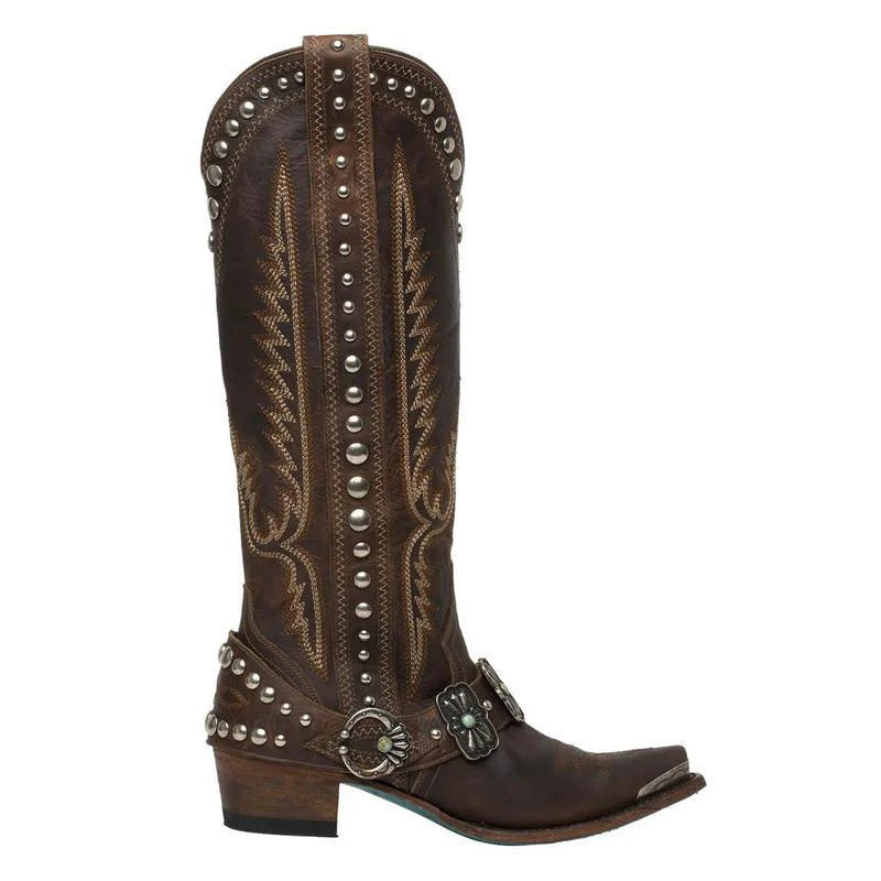 Western Embroidered Stud Boots