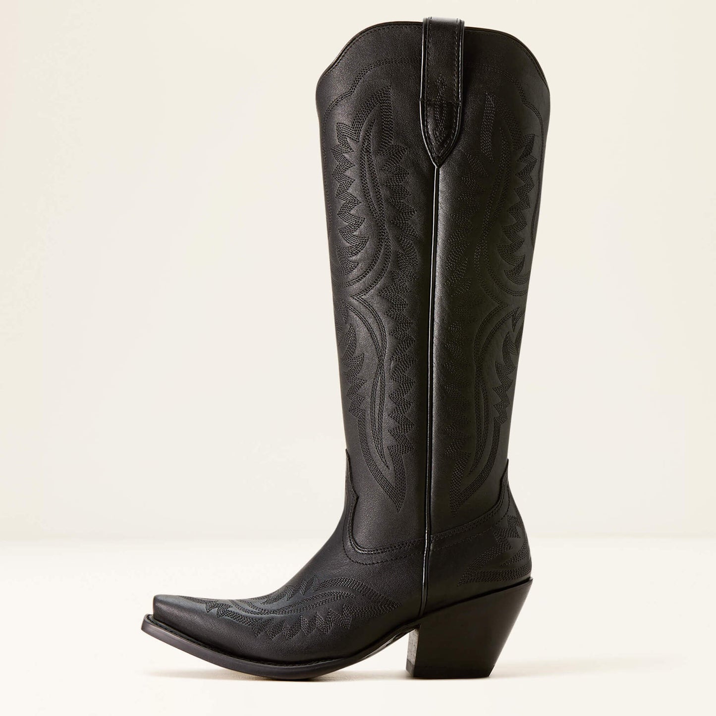 Western Chunky Heel High Top Boots
