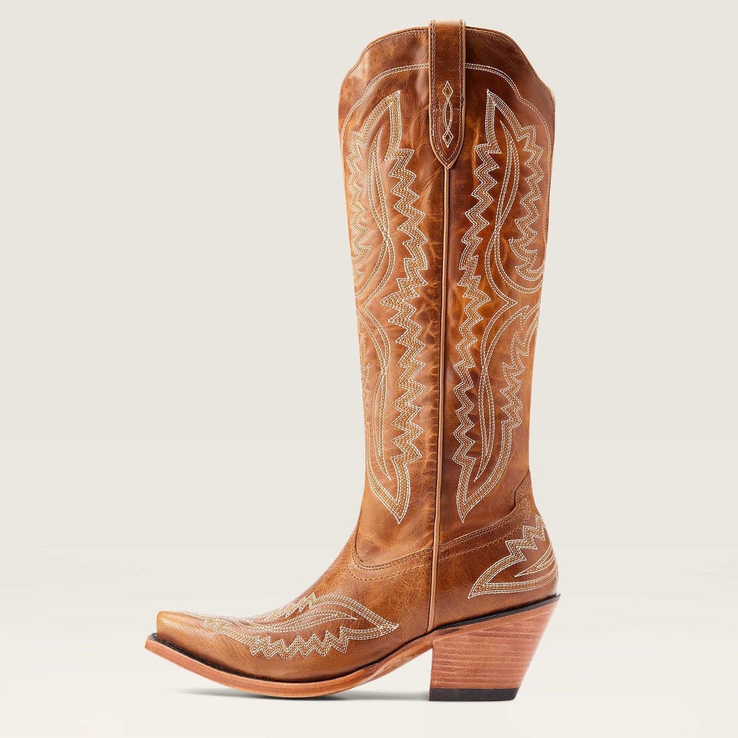 Western Chunky Heel High Top Boots