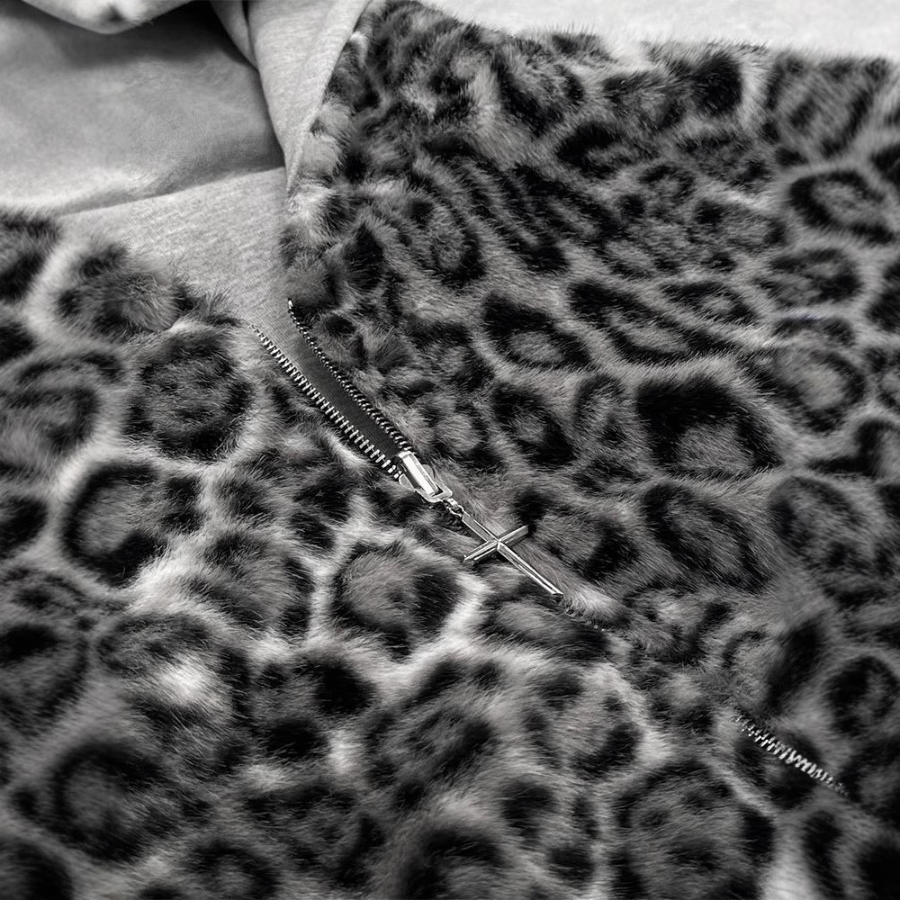 Wild Leopard Print Two-sided Instincts Zip-Up