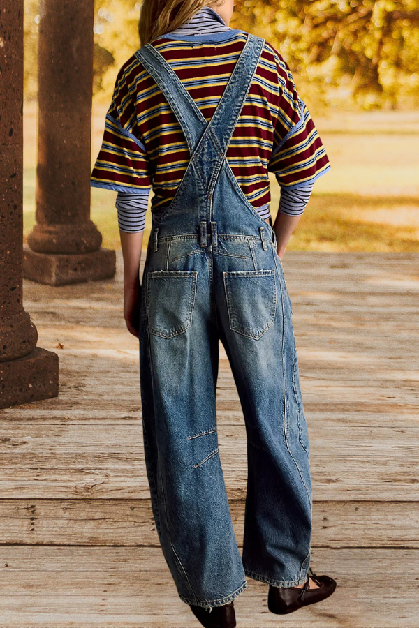 Good Luck Barrel Denim Overalls