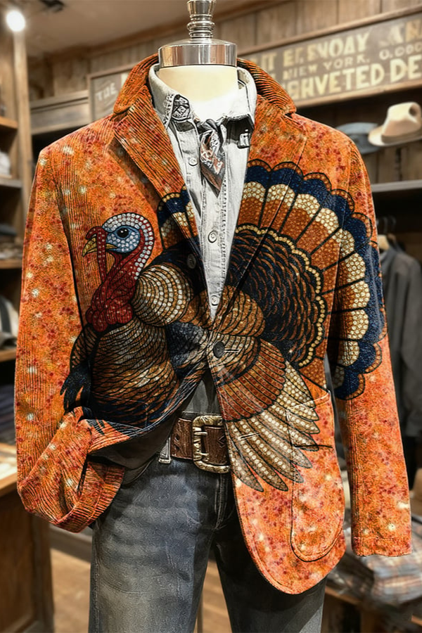 Thanksgiving Turkey Atmosphere Casual Blazer