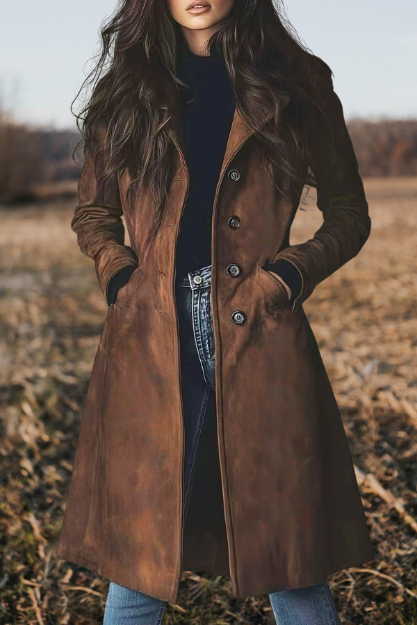 Longline Double Breasted Minimalist Coat