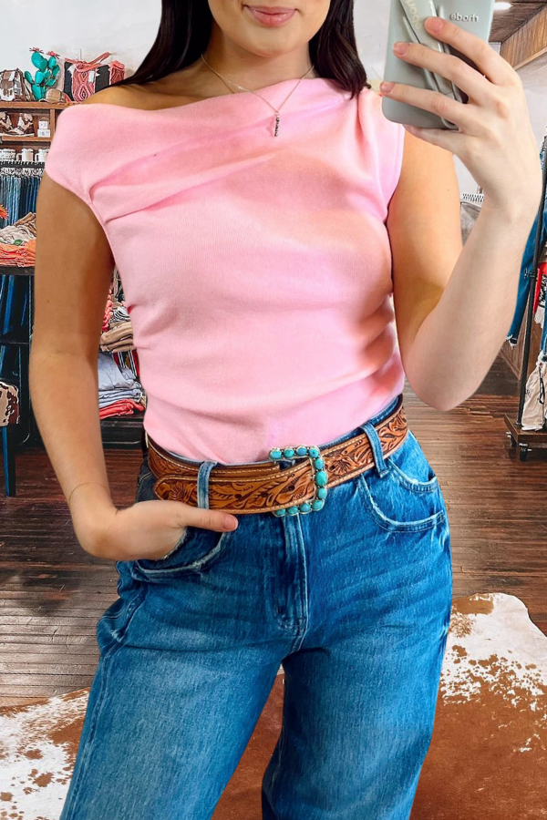 Asymmetrical Ribbed Cheongsam Top