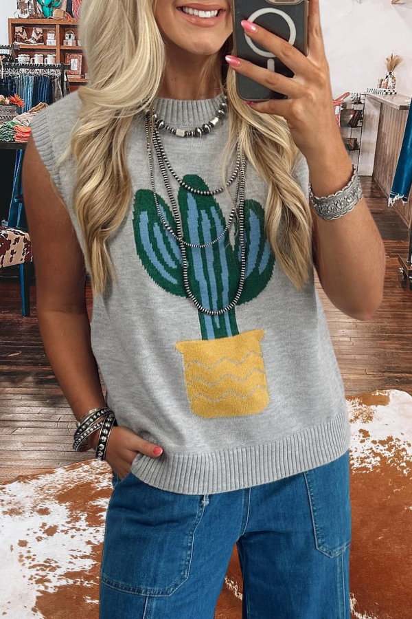 Cactus Knit Pullover