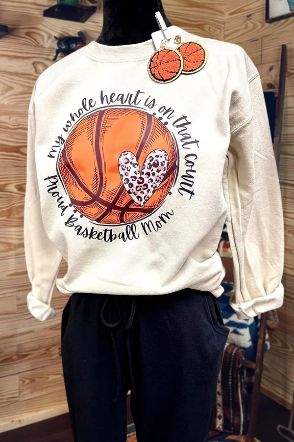 Basketball Mom Graphic Sweatshirt