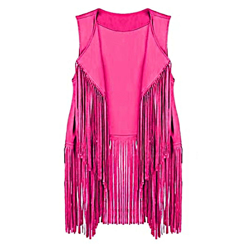 Sleeveless Fringe Vest