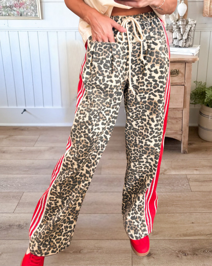 Leopard Print Cropped Pants