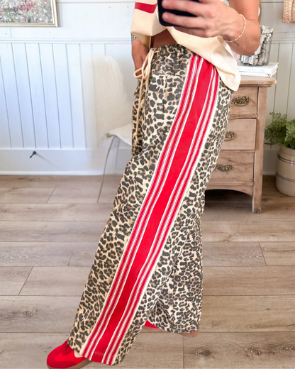 Leopard Print Cropped Pants