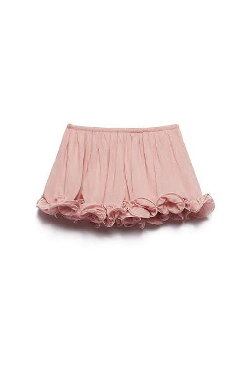 Potential Ruffled Sleeveless Chiffon Suit
