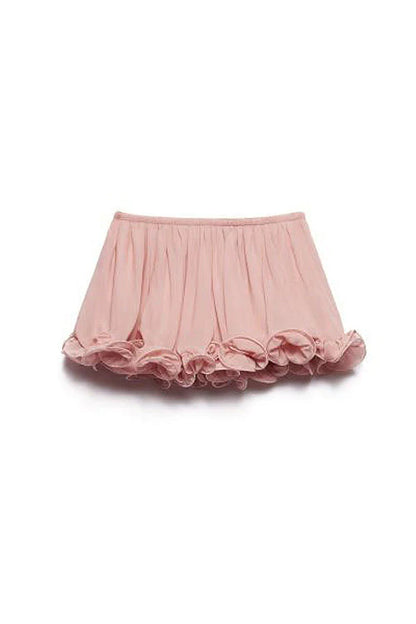 Potential Ruffled Sleeveless Chiffon Suit