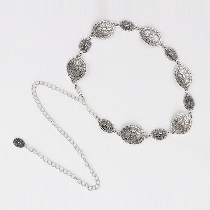 Metal Round Piece Belt