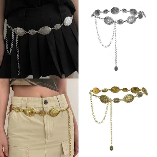 Metal Round Piece Belt
