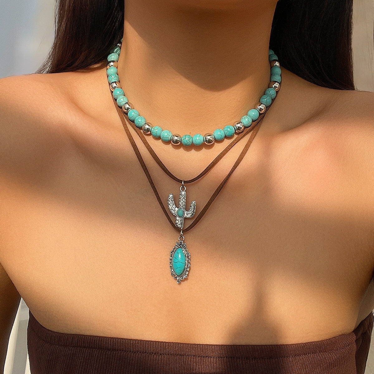 Vintage Multi Layered Necklace Set