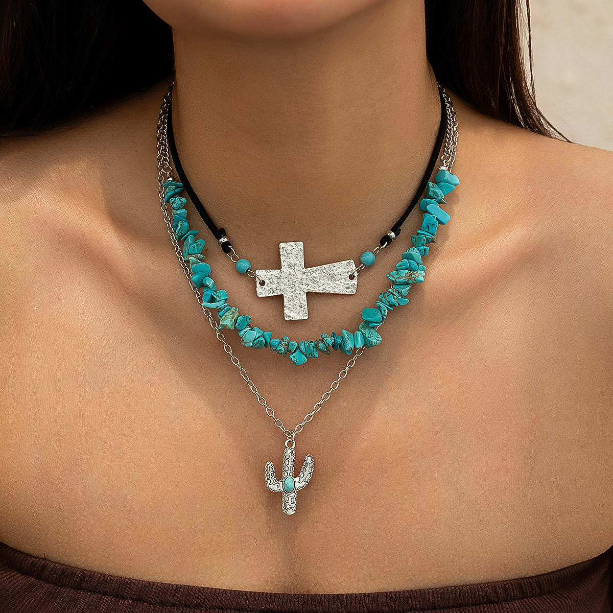 Vintage Multi Layered Necklace Set