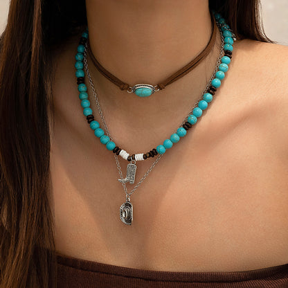 Vintage Multi Layered Necklace Set
