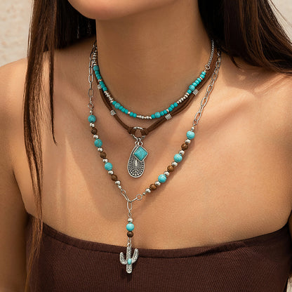 Vintage Multi Layered Necklace Set