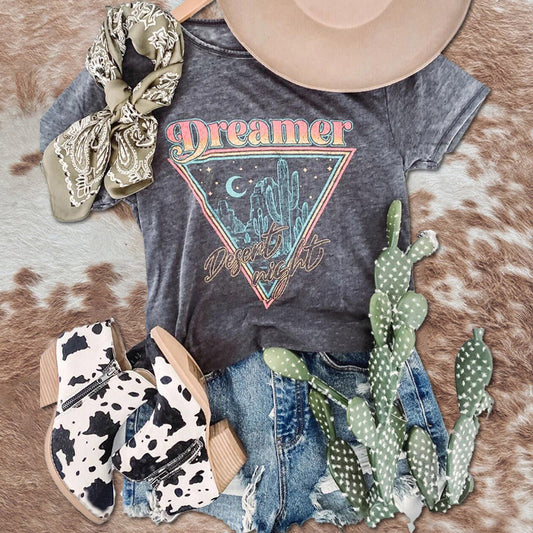 Dreamer Triangle Print T-Shirt