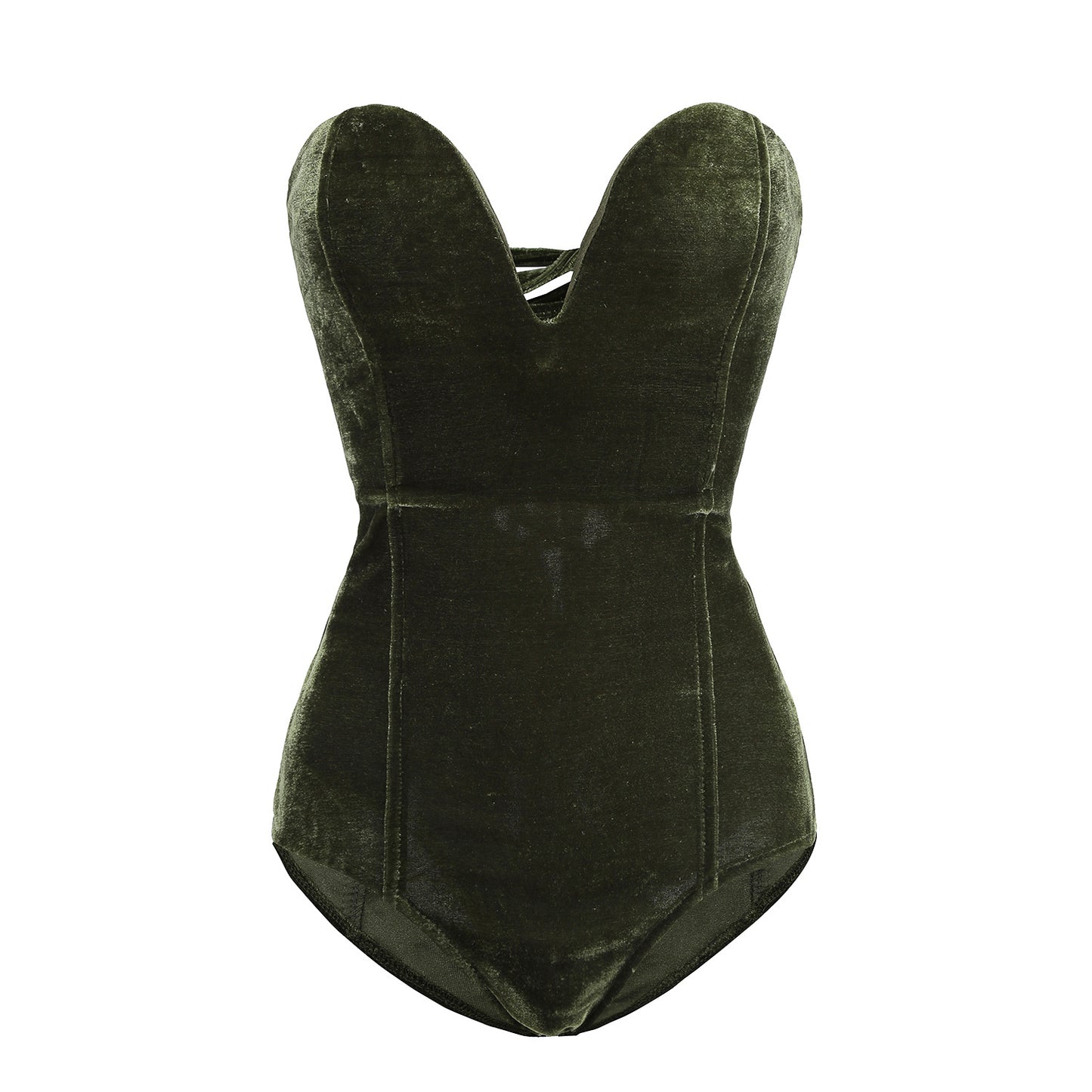 Velvet Sexy Tube Top Bodysuit