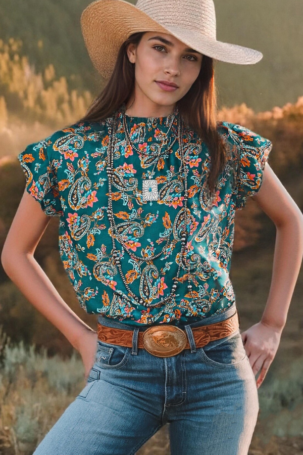 Floral Paisley Print Shirt
