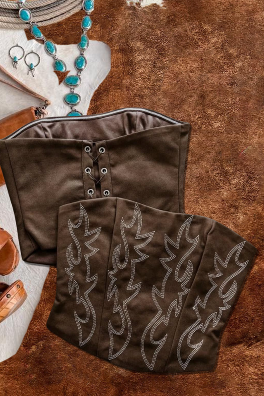 Western Wild Babe Corset Top