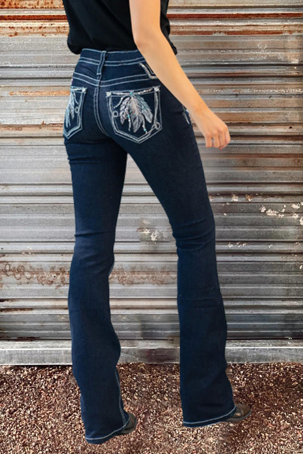Dark Blue Bootcut Jeans