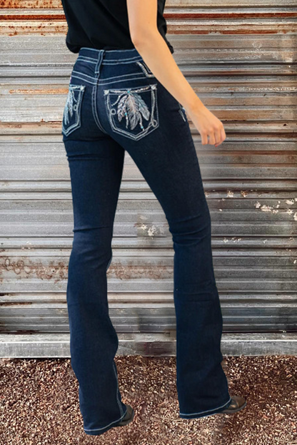 Dark Blue Bootcut Jeans