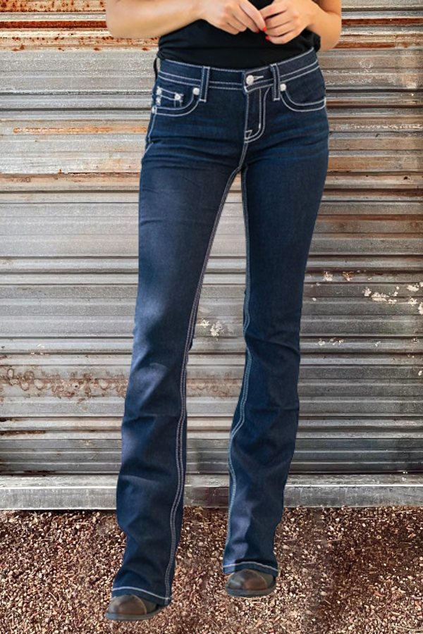 Dark Blue Bootcut Jeans