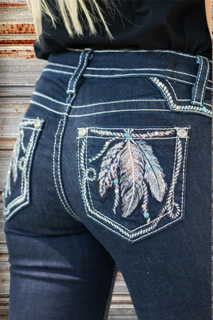 Dark Blue Bootcut Jeans
