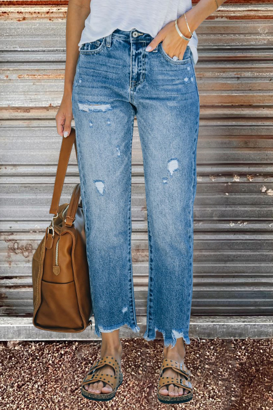 High Rise Classic Slim Straight Jeans