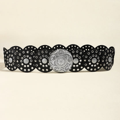 Disc Waist Belts Concho Leather Belts
