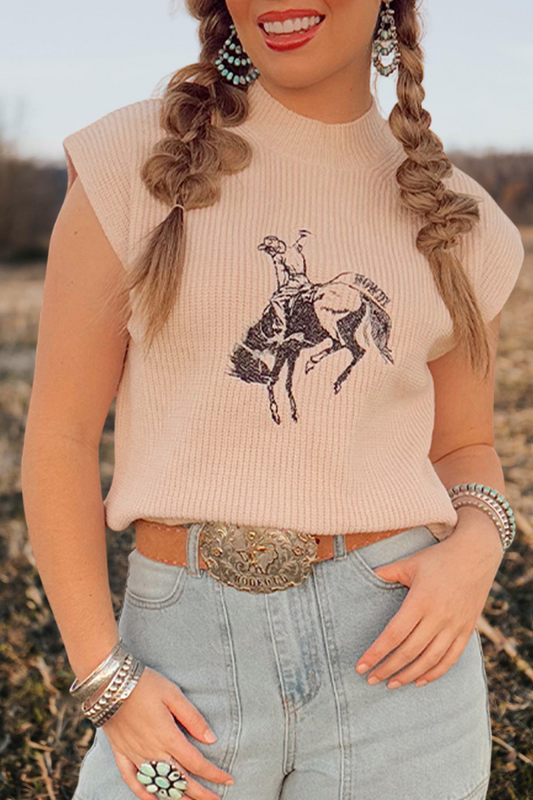 Western Cowboy Graphic Sweater