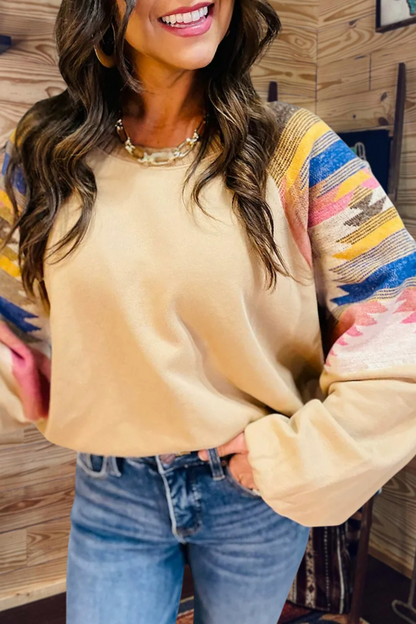 Aztec Blake Color Block Sleeve Pullover
