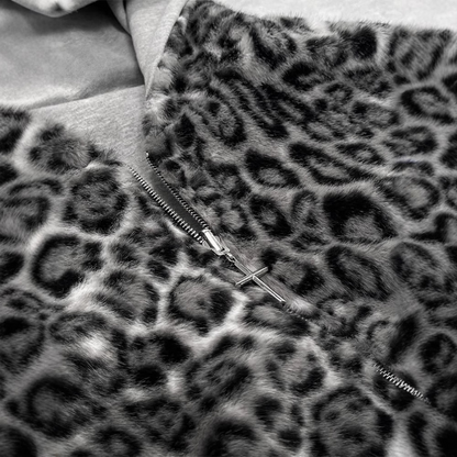 Wild Leopard Print Two-sided Instincts Zip-Up