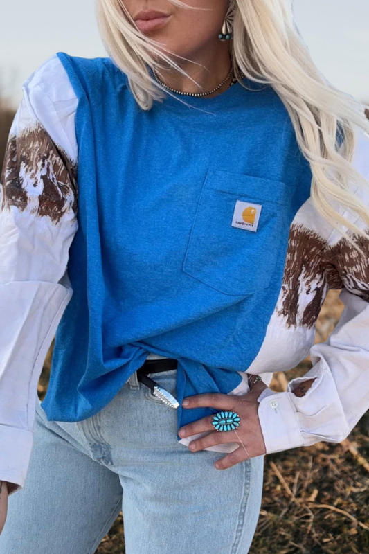 Patchwork Casual Top Sweatshirt