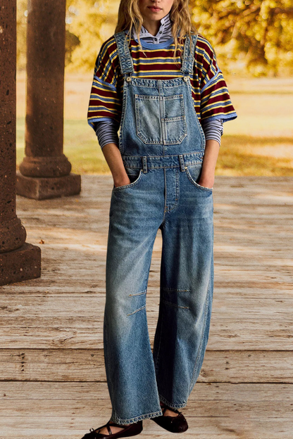 Good Luck Barrel Denim Overalls