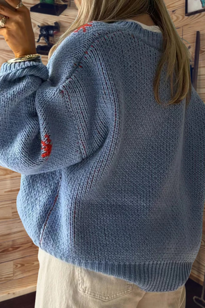 Western Cowboy Boot Knit Sweater