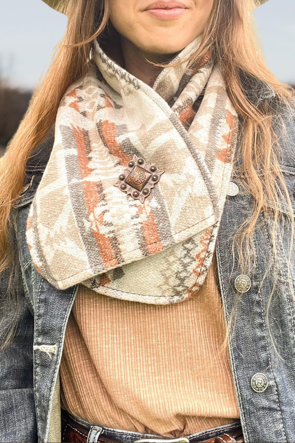 Western Concho Pin Warm Cowl-40 Inches