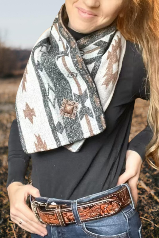 Western Aztec Cowl Style Scarf