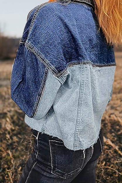 Western Henley Denim Jacket